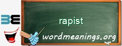 WordMeaning blackboard for rapist